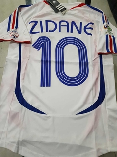 Camiseta adidas Retro Francia Suplente Blanca 2006 Zidane #10