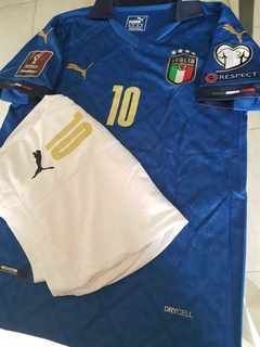Kit Niño Camiseta + Short Puma Italia Titular Insigne 10 2021 2022 - Roda Indumentaria