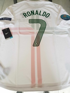 Camiseta Nike Portugal Retro Blanca #7 Ronaldo 2012