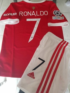 Kit Niños Camiseta + Short Manchester United Titular Ronaldo #7 2021 2022