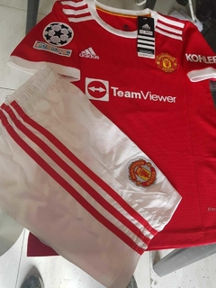 Kit Niños Camiseta + Short Manchester United Titular Ronaldo #7 2021 2022 en internet