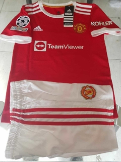 Kit Niños Camiseta + Short Manchester United Titular Ronaldo #7 2021 2022 - Roda Indumentaria