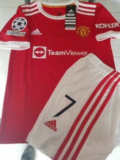 Kit Niños Camiseta + Short Manchester United Titular Ronaldo #7 2021 2022 - comprar online