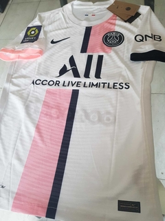 Camiseta Nike PSG Vaporknit Suplente Blanca Messi 30 2021 2022 Match Parches Ligue 1 en internet