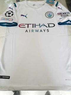 Camiseta Puma Manchester City Authentic Suplente Blanca 2021 2022 Match