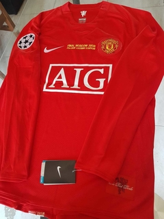 Camiseta Nike Manchester United Retro Manga Larga Titular 2008 Ronaldo 7 UCL Final en internet