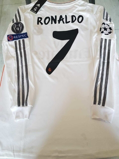 Camiseta adidas Real Madrid Retro Manga Larga Titular 2013 2014 UCL FINAL ronaldo