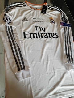 Camiseta adidas Real Madrid Retro Manga Larga Titular 2013 2014 UCL FINAL ronaldo - Roda Indumentaria