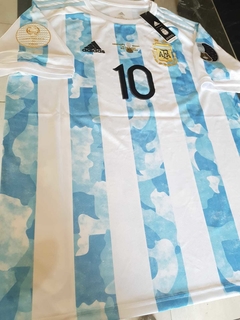 Camiseta adidas Argentina Matchday Titular Messi #10 2021 Parches Copa America en internet