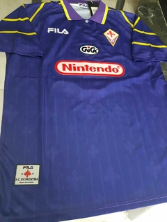 Camiseta Fila Fiorentina Titular (Nintendo) Batistuta 9 1997 1998 - Roda Indumentaria