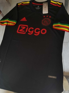 Camiseta adidas Ajax HeatRdy Negra Homenaje Bob Marley 2021 2022 Match en internet