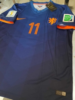 Camiseta Nike Retro Holanda Azul Robben 11 2014 en internet