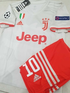 Kit Niños Camiseta + Short adidas Juventus Suplente Gris Dybala #10 2019 2020 en internet