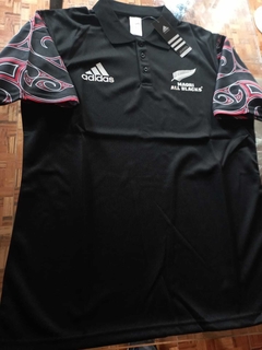 Camiseta All Blacks Maori negra con botones 2019 en internet