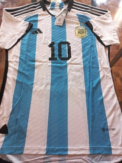 Camiseta adidas Argentina HeatRdy Titular Messi 10 2022 2023 Qatar Match