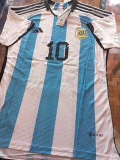 Camiseta adidas Argentina HeatRdy Titular Messi 10 2022 2023 Qatar Match - comprar online