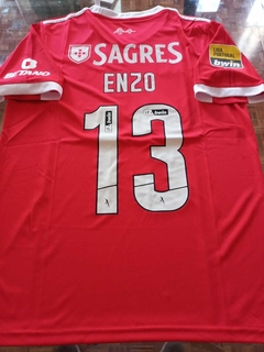 Camiseta Adidas Benfica Titular Enzo Fernandez 13 2022 2023 Parches Liga Portugal