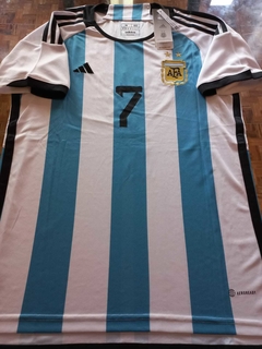 Camiseta adidas Argentina Titular De Paul 7 2022 2023 Qatar - comprar online