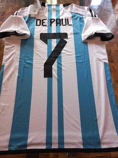 Camiseta adidas Argentina Titular De Paul 7 2022 2023 Qatar