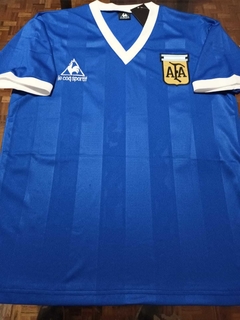 Camiseta Le Coq Sportif Retro Argentina Suplente Azul #10 Maradona 1986 - comprar online