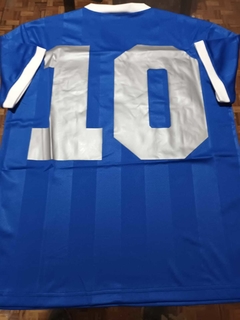 Camiseta Le Coq Sportif Retro Argentina Suplente Azul #10 Maradona 1986