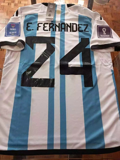 Camiseta adidas Argentina Titular Enzo Fernandez 24 2022 2023 Parches Qatar