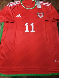 Camiseta Adidas Gales Titular Bale 11 2022 2023 Qatar
