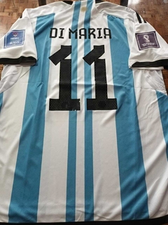 Camiseta adidas Argentina Titular Di Maria 11 2022 2023 Parches Qatar