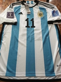 Camiseta adidas Argentina Titular Di Maria 11 2022 2023 Parches Qatar - comprar online