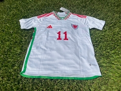 Camiseta Adidas Gales Blanca Bale 11 2022 2023 Qatar