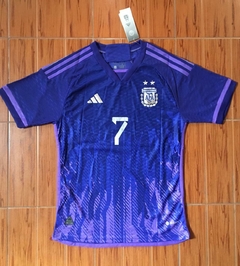 Camiseta adidas Argentina HeatRdy Suplente Violeta De Paul 7 2022 2023 Qatar