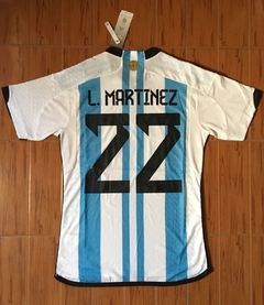 Camiseta adidas Argentina HeatRdy Titular Lautaro Martinez 22 2022 2023 Qatar Match