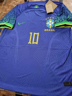 Camiseta Nike Brasil Vaporknit Suplente Azul Neymar 10 2022 2023 Qatar Match - comprar online