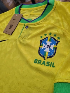 Camiseta Nike Brasil Vaporknit Titular 2022 2023 Qatar Match - Roda Indumentaria