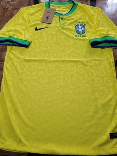 Camiseta Nike Brasil Vaporknit Titular 2022 2023 Qatar Match