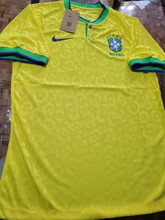 Camiseta Nike Brasil Vaporknit Titular 2022 2023 Qatar Match en internet