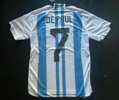 Camiseta adidas Argentina Titular Matchday De Paul #7 Final Vs Francia 2022 Lusail en internet