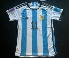 Camiseta adidas Argentina Titular Matchday Di Maria #11 Final Vs Francia 2022 Lusail