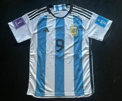 Camiseta adidas Argentina Titular Matchday Julian Alvarez #9 Final Vs Francia 2022 Lusail