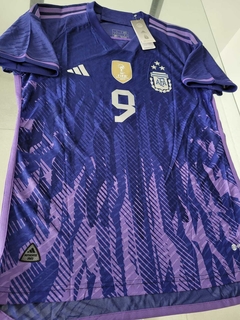 Camiseta adidas Argentina HeatRdy Suplente Violeta Parche Campeon Julian Alvarez 9 2022 2023 3 Estrellas en internet