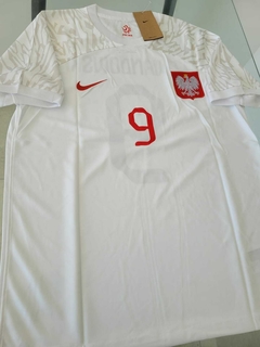 Camiseta Nike Polonia Titular Lewandowski 9 2022 2023 Qatar en internet