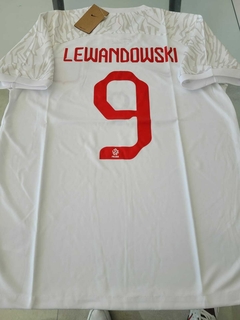 Camiseta Nike Polonia Titular Lewandowski 9 2022 2023 Qatar - Roda Indumentaria