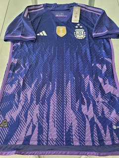 Camiseta adidas Argentina HeatRdy Suplente Violeta 2022 2023 3 Estrellas Match - comprar online
