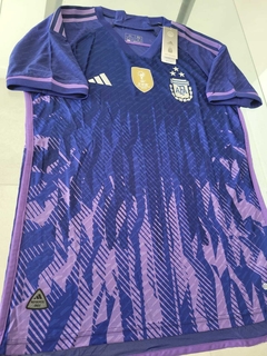Camiseta adidas Argentina HeatRdy Suplente Violeta 2022 2023 3 Estrellas Match - Roda Indumentaria