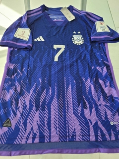 Camiseta adidas Argentina HeatRdy Suplente Violeta De Paul 7 2022 2023 Parches Qatar - comprar online