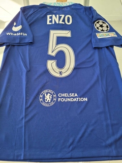 Camiseta Nike Chelsea Titular Enzo Fernandez 5 2022 2023 UCL Parche Campeon - Roda Indumentaria