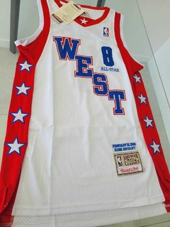 Musculosa Basquet All Star Game Juego de las Estrellas MATCH Blanca Kobe Bryant #8 2004 en internet