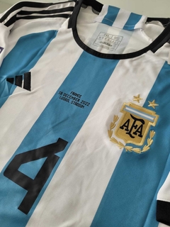 Camiseta adidas Argentina Titular Matchday Montiel #4 Final Vs Francia 2022 - tienda online