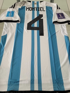 Camiseta adidas Argentina Titular Matchday Montiel #4 Final Vs Francia 2022