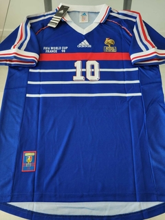 Camiseta Retro Francia titular 1998 Zidane #10
